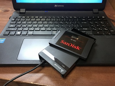 SSD換装１　サンディスク 500GB